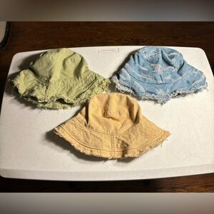 Denim distressed bucket hats (unisex) one size